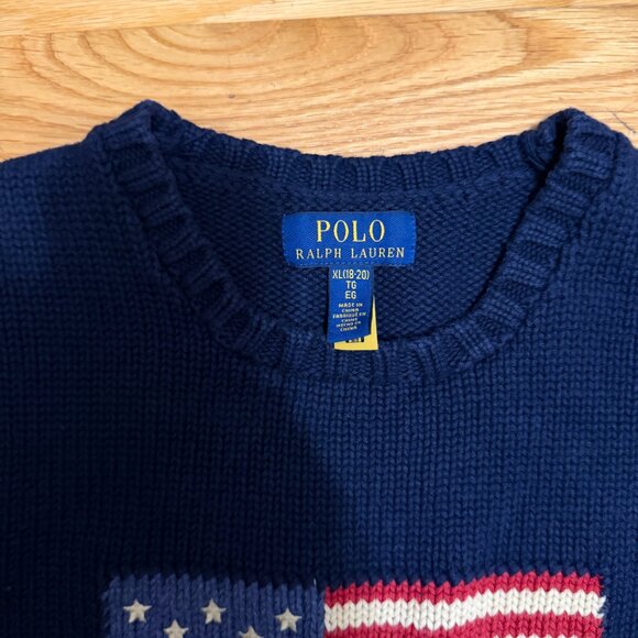 Polo Ralph Lauren Boy's Crewneck Flag Sweater - Picture 6 of 10